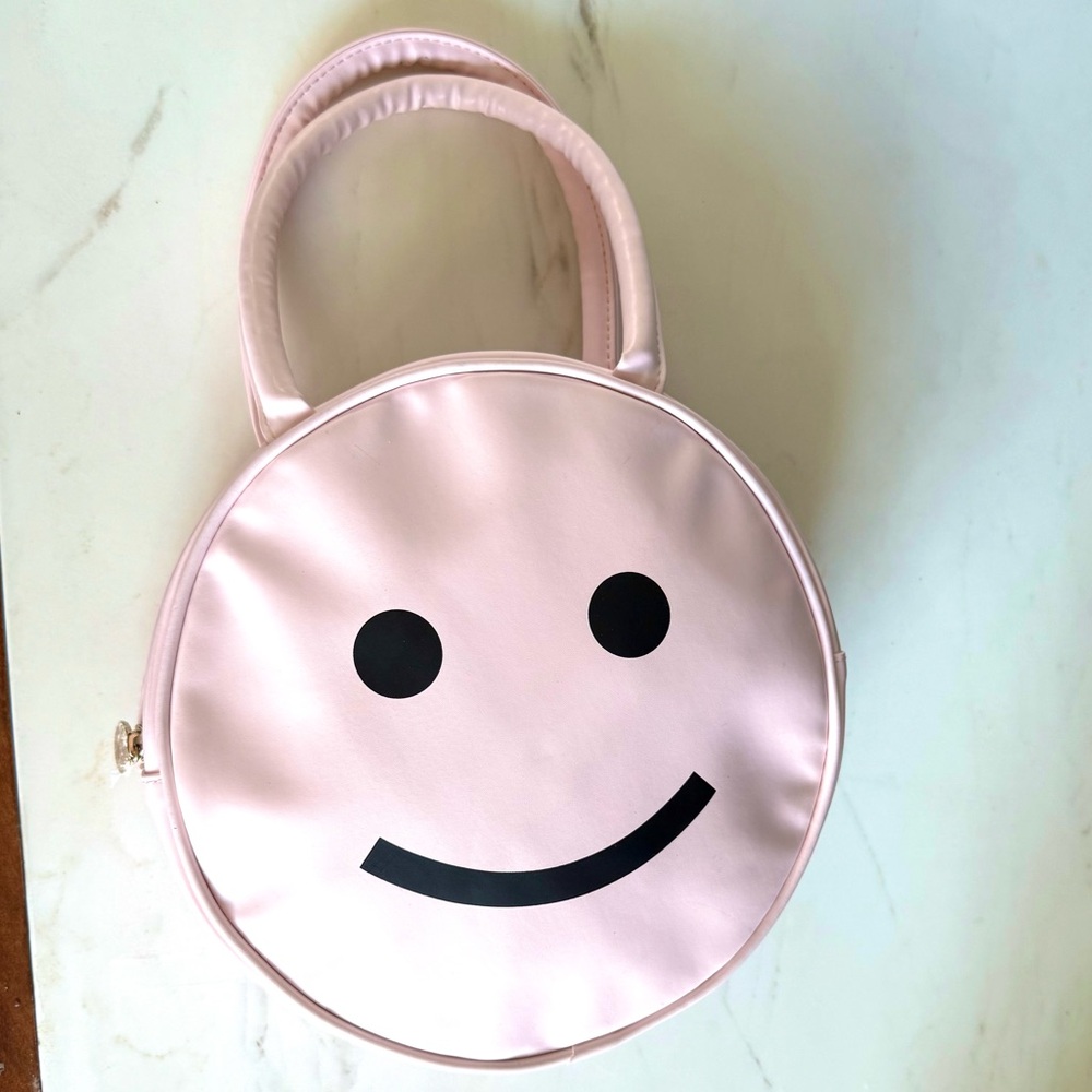 Lunch Box ban.do Bag Cooler Smiley Happy Face Purse Pink School Summer Beach